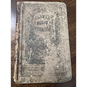 Antique 1860 First Lessons In English Grammar Hardcover School Book Inscriptions